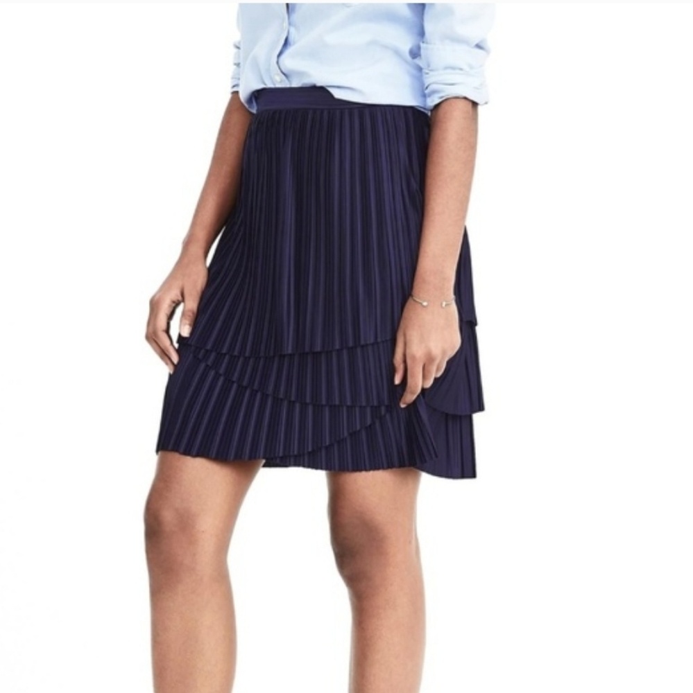 Banana Republic Royal Blue pleated skirt.